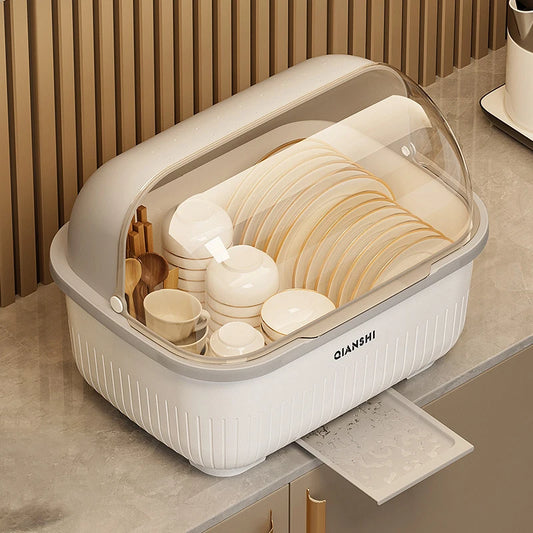 Dish Rack Protective Cover - Space-Saving Dust-Proof Storage