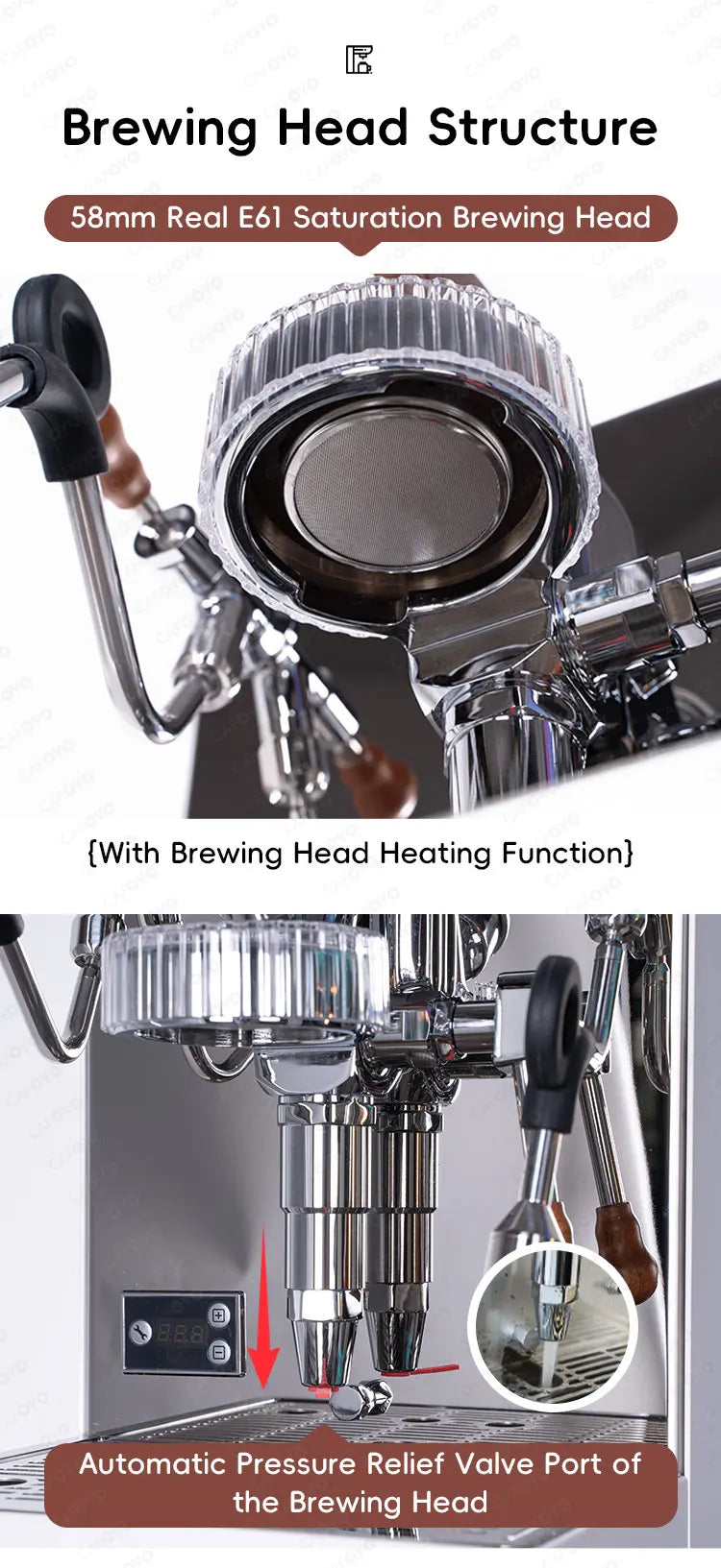 Cafovo E124 9bar Commercial Espresso Machine Real E61