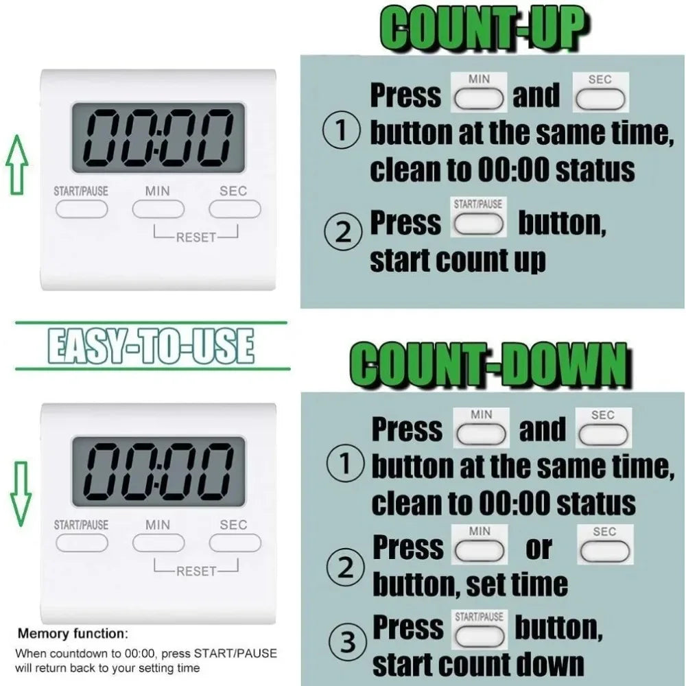 Reminder Magnetic Digital Timer Cooking Timer Back Stand
