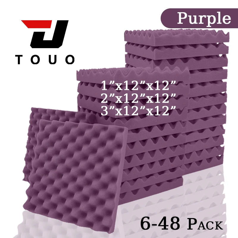 Touo Acoustic Foam 6/12/24/48pc Acoustic Sponge Sound Insulation