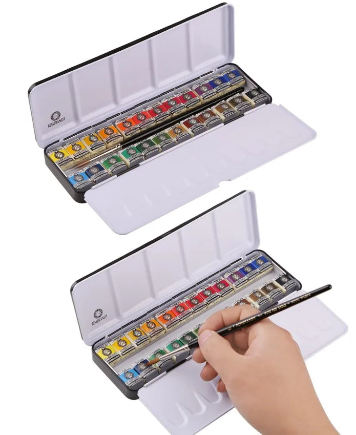 Rembrandt Artist Solid Watercolor Paint 48/36/24/12 Color Half