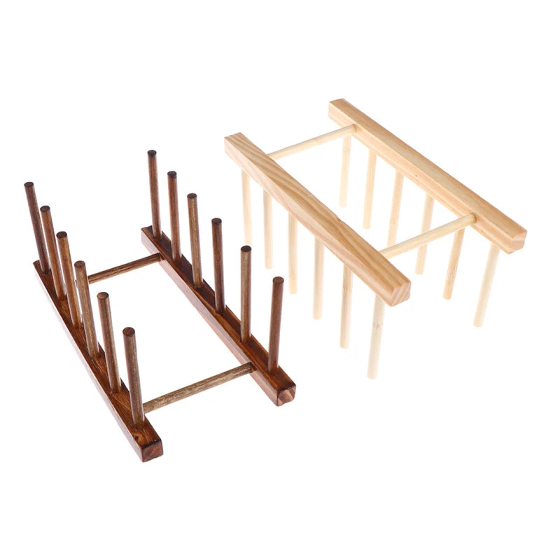 Wooden Dish Drainer Rack Plate Dish Drying Rack