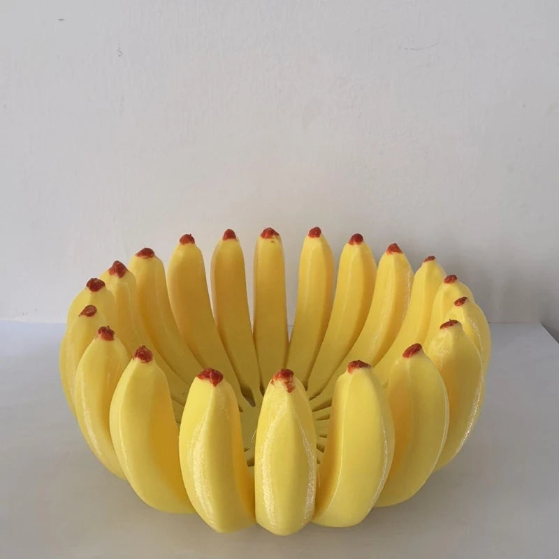 Unique Banana Shaped Fruit Bowl Counter Organizer Cute