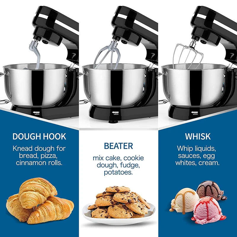Powerful Stand Mixer Electric Blender Desktop Egg Whisk