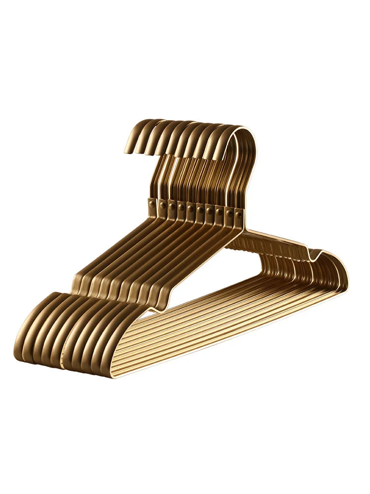 10pcs Matte Gold Hanger Clothes Horse Aluminum Alloy