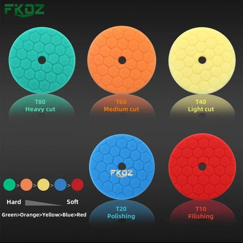 6/7 Inch Sponge Car Polisher Waxing Pads Buffing