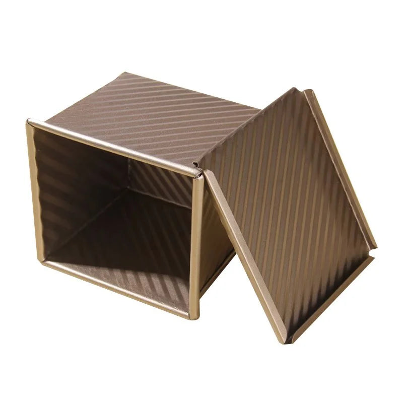 Square Baked Toast Box Loaf Pan Non-Stick Baking