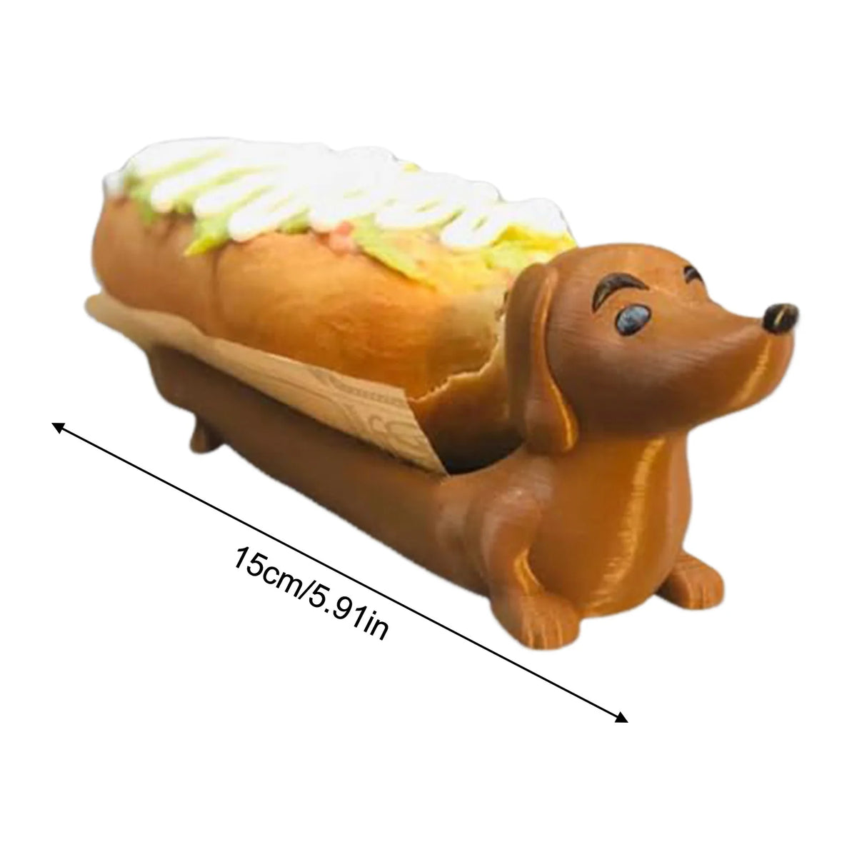 Lovely Funny Dachshund Dinner Plate Cute Shaped Sandwiches