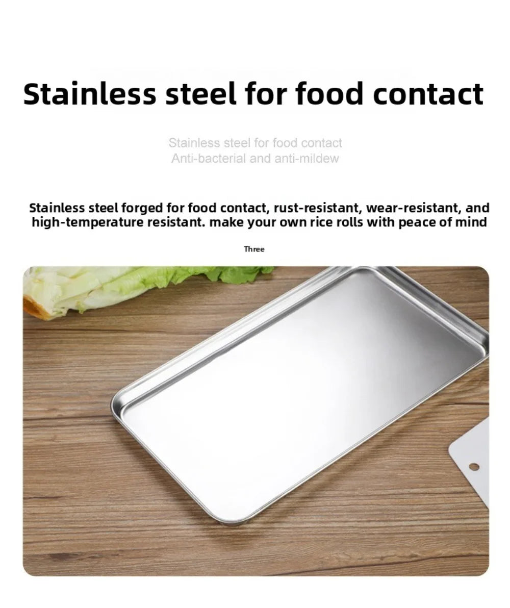 Food Grade Stainless Steel Tray Rust Resistant Rectangular