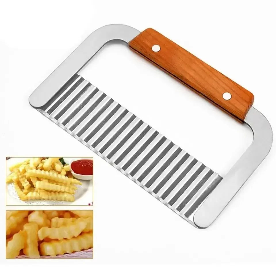 Wavy Potato Cutter Stainless Steel Slicer Onion Chips