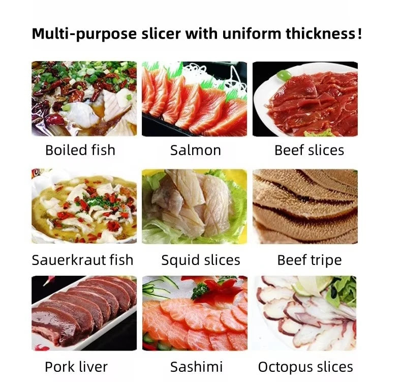Salmon Fish Meat Slicing Slicer Squid Octopus Beef