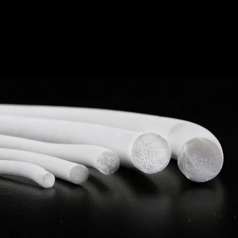 1m/5m Silicone Rubber Foamed Strip Round Diameter 1mm-25mm