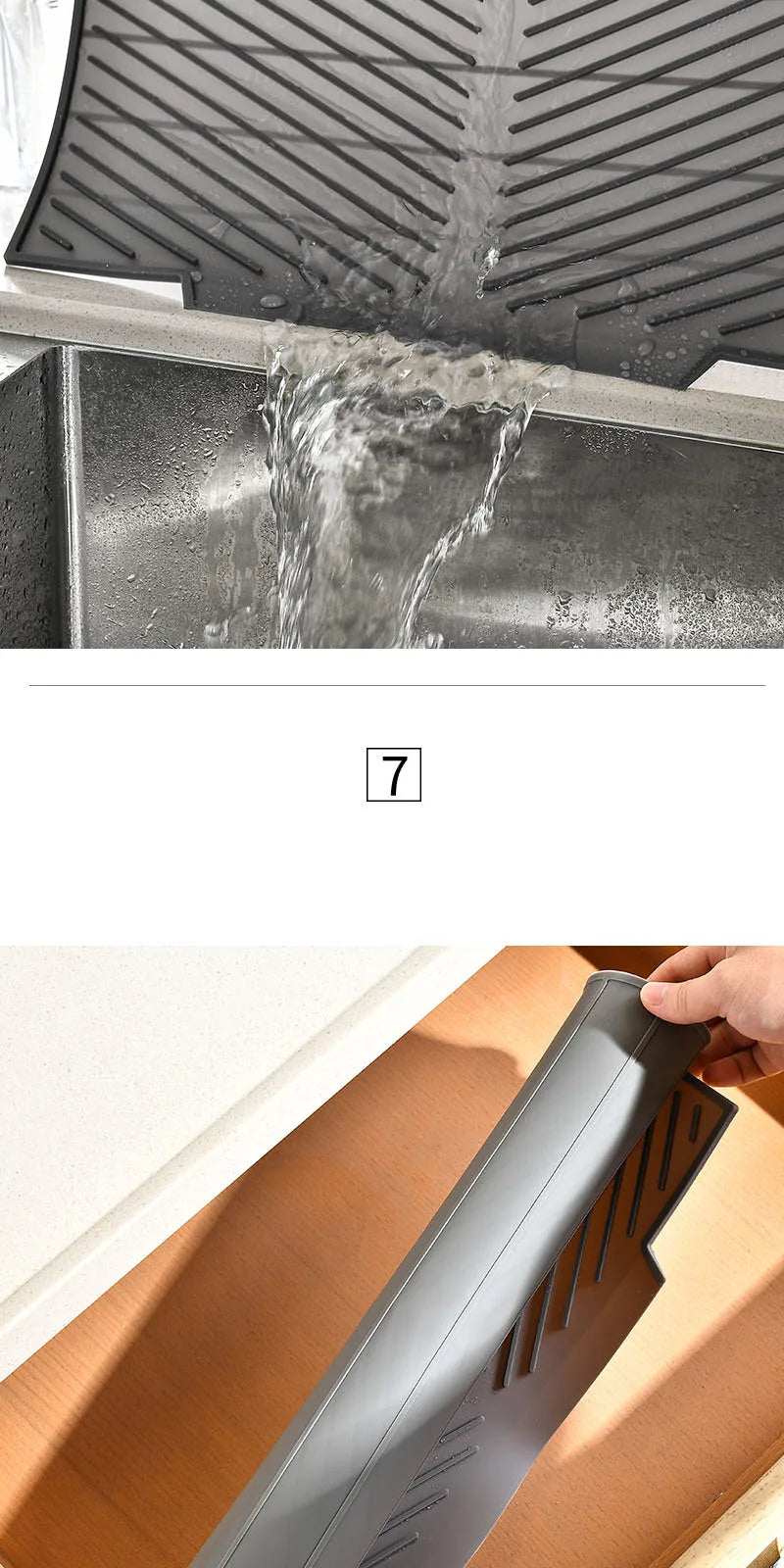 1pc Silicone Dish Drying Pad Non-Slip Dish Drying