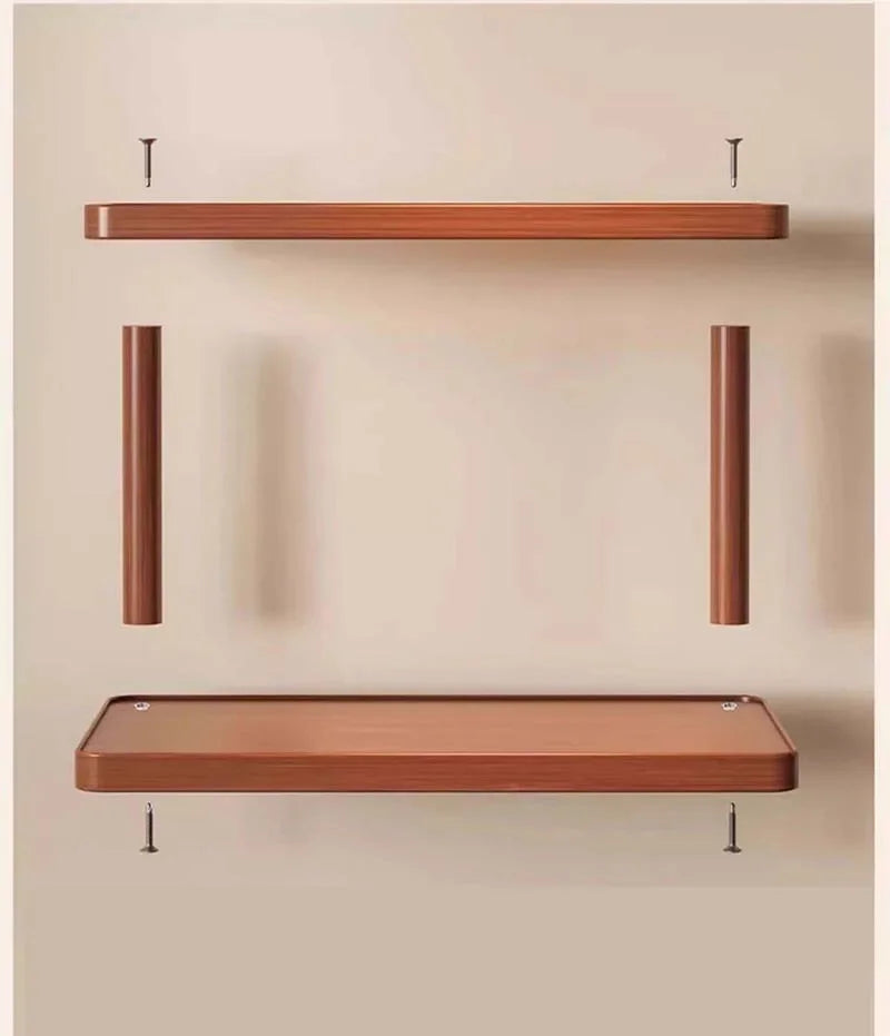 2-Tier Wooden Countertop Storage Shelf Multilayer Desktop
