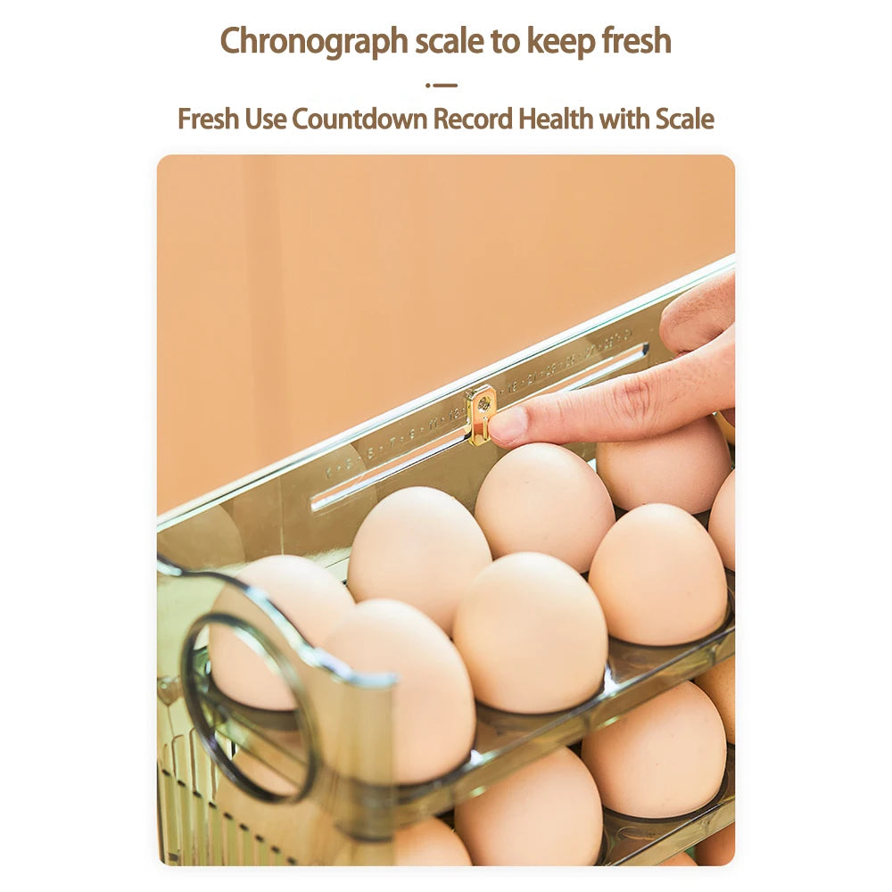 Three-Layer Flippable Egg Holder 30 Eggs Egg Storage