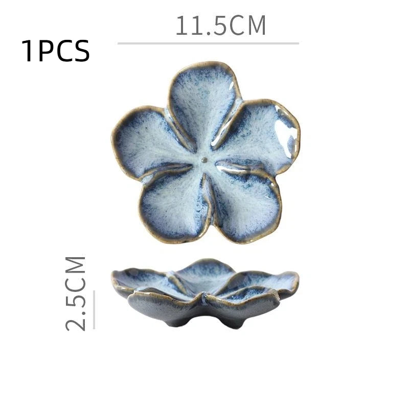 1pcs Ceramic Craft Dish Flower Shaped Small Dish