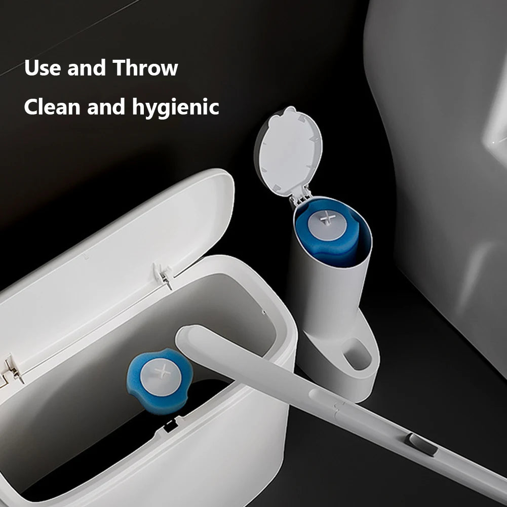 Wall-Mounted Disposable Toilet Brush Cleaner 8/16/24pcs Brush