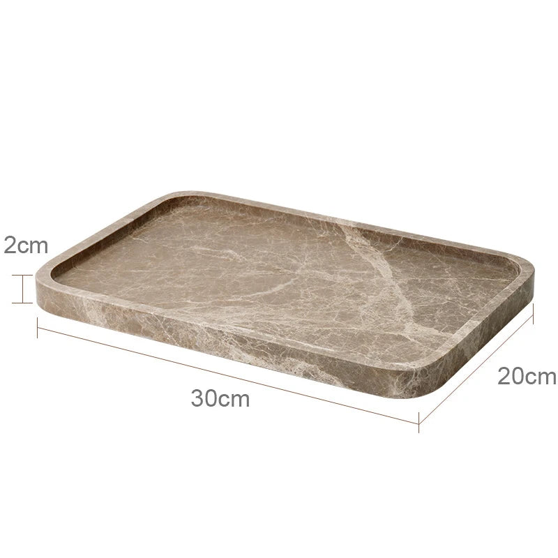 Emperador Light Natural Marble Bathroom Soap Dish Soap