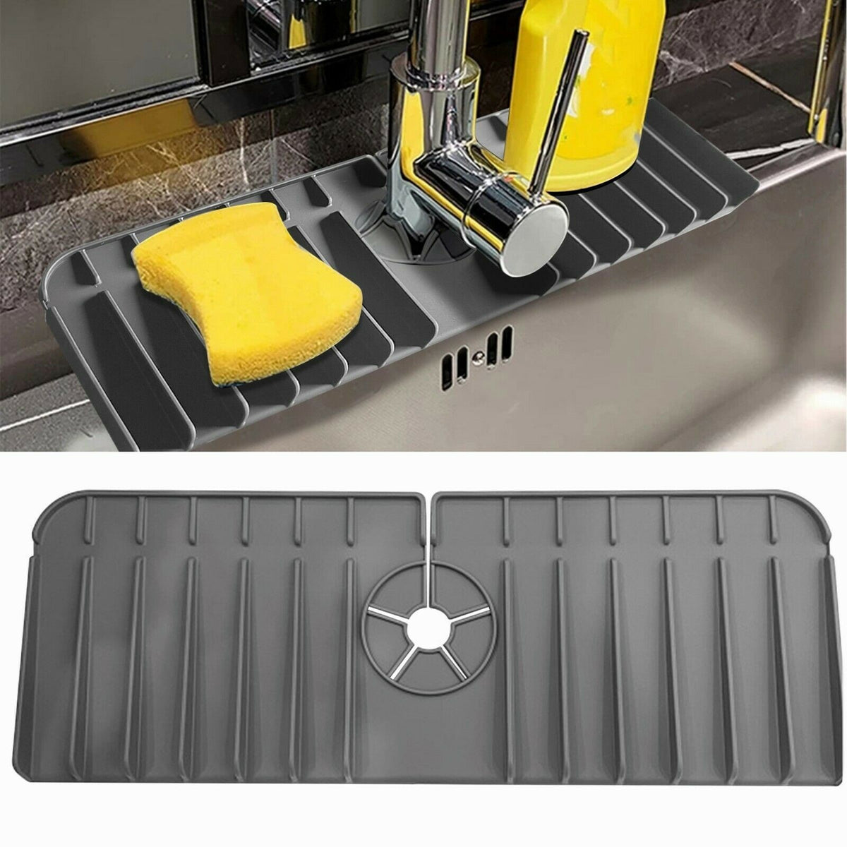 Faucet Absorbent Mat Silicon Sink Splash Guard Drain