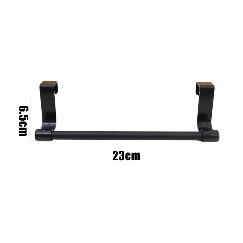 Stainless Steel Wall-Mounted Towel Rack Space-Saving Door Cabinet