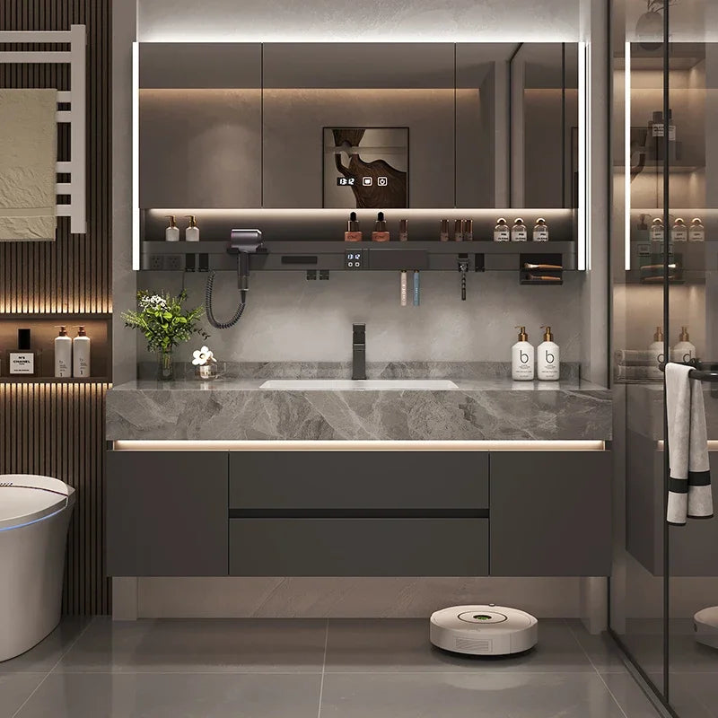 Paper Drawers Bathroom Cabinet Organizer Storage Mirror Toilet