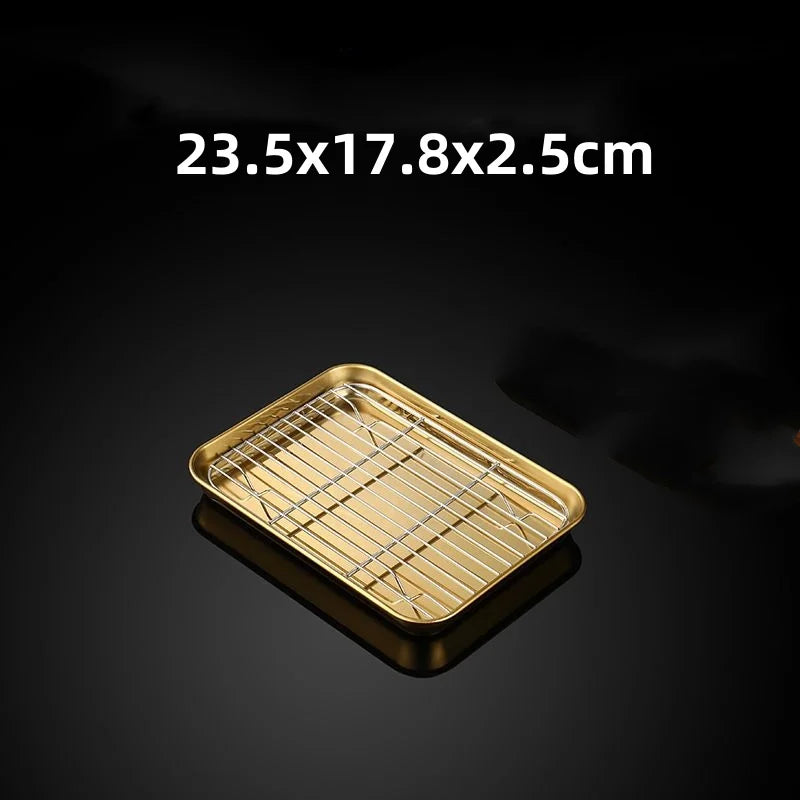 304 Stainless Steel Baking Tray Plate Bbq Tray