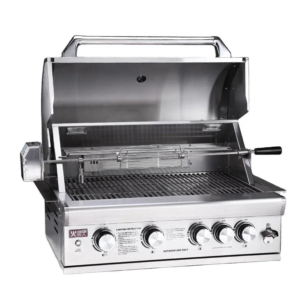 Premium 304 Stainless Steel Outdoor Grill Built-In Tabletop