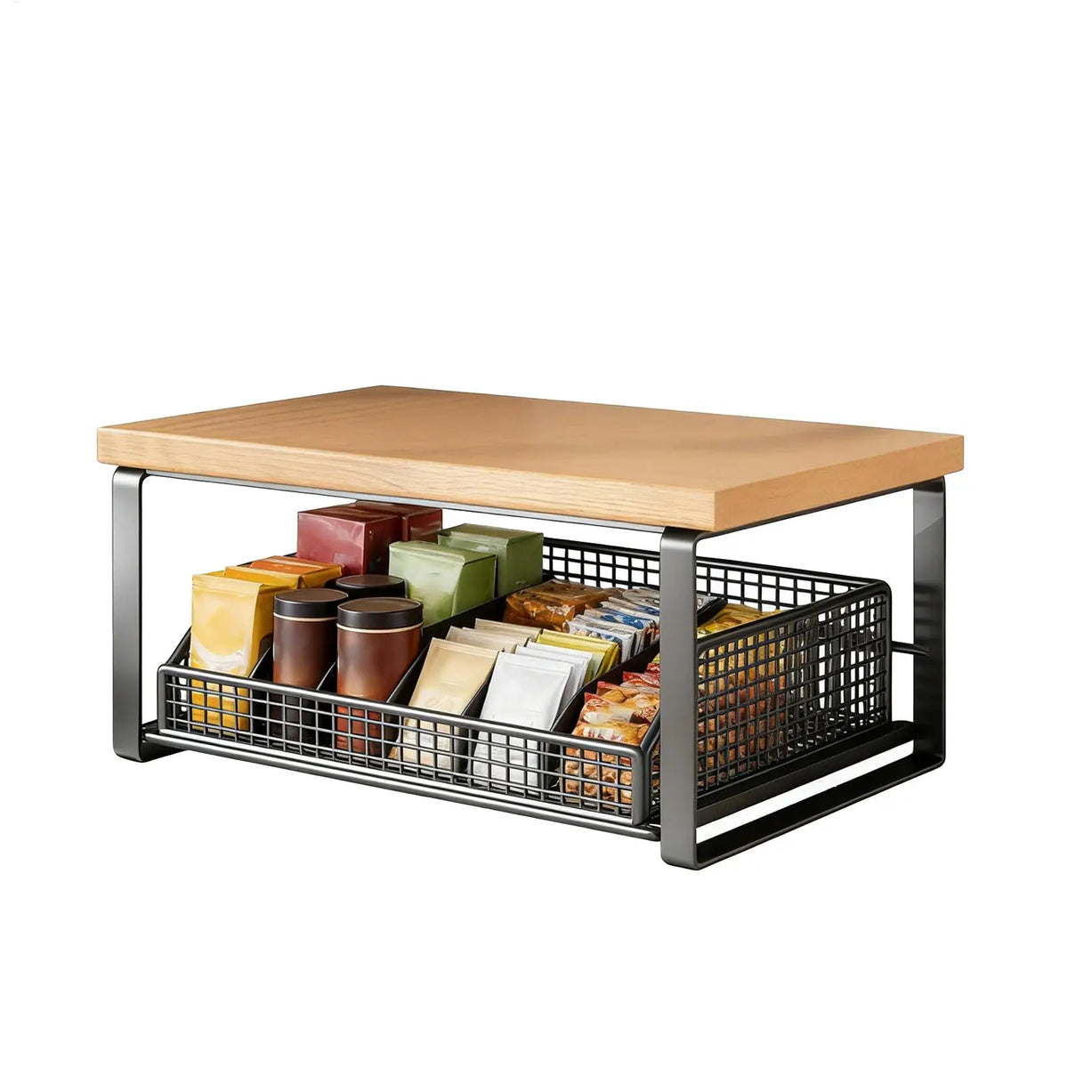 Desktop Storage Rack Double Layer Organization Shelf Counter