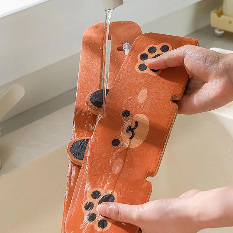 1pcs Silicone Sink Water Splash Guard Washing Basin