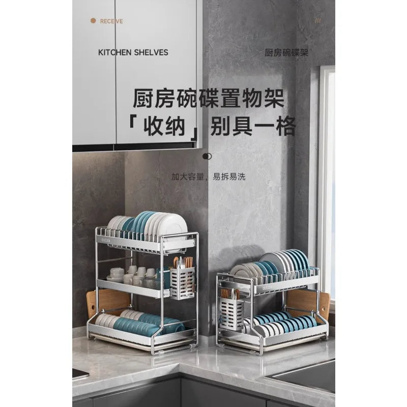 Bowl Dish Storage Rack Drain Rack 304 Stainless