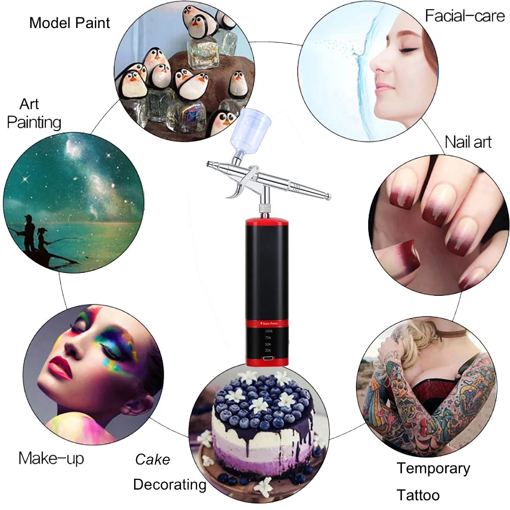 Tm100-116w Professional Mini Airbrush Compressor Kit Cake