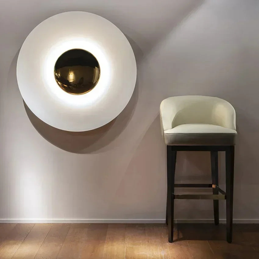Modern Minimalist Designer Led Wall Light Dish Foyer