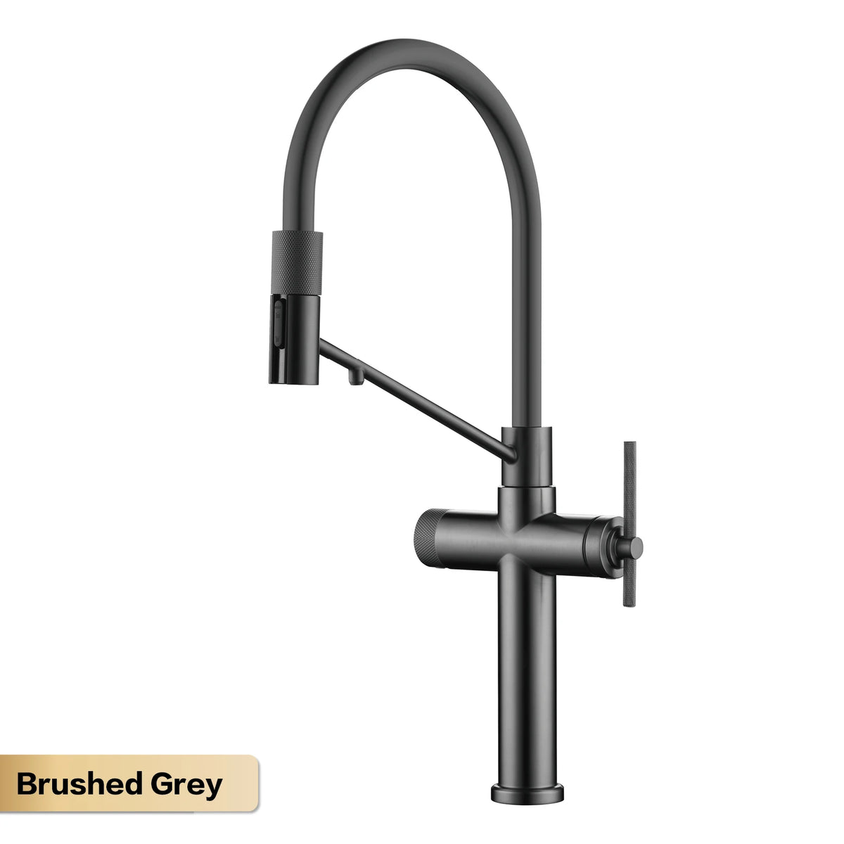 Aitana Brushed Rose Gold Pull-Out Faucet Luxury Drinking