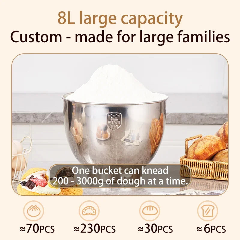 Sunatur 8l Stand Mixer Machine 2000w Electric Blender