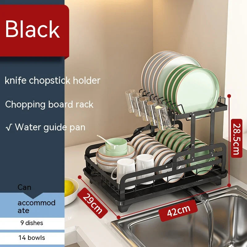 Foldable Dish Drainer Rack Drain Basket - Countertop