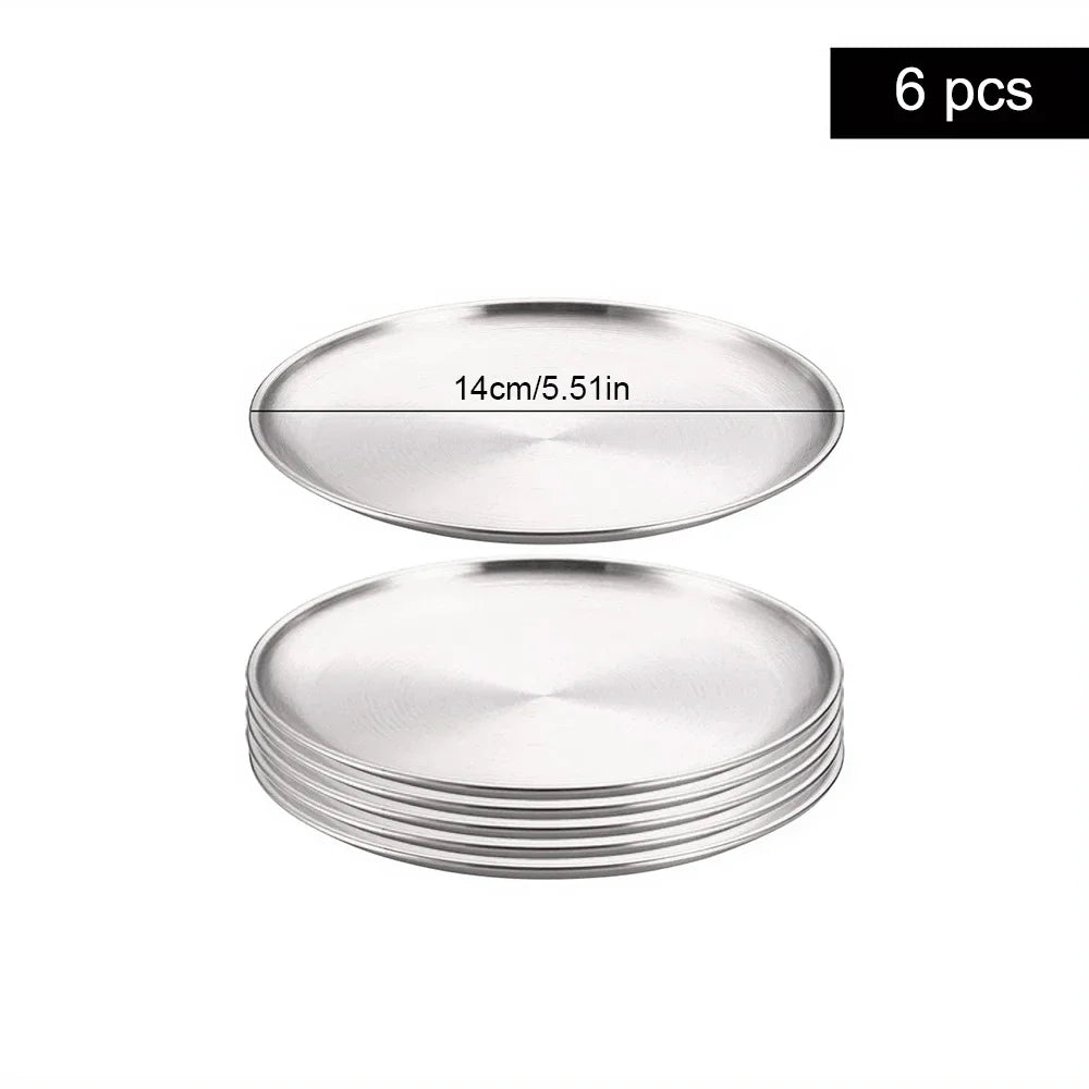 6pcs High Quality Stainless Steel Bone Spitting Dish
