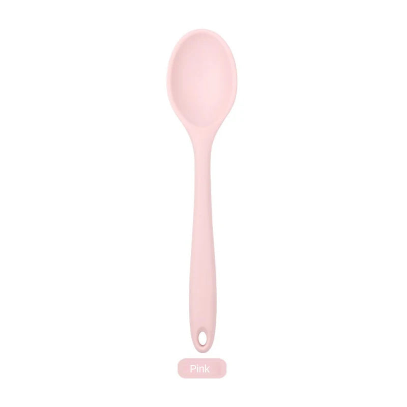 Silicone Spoon Integrated Rice Spoon Multicolor Silica Gel