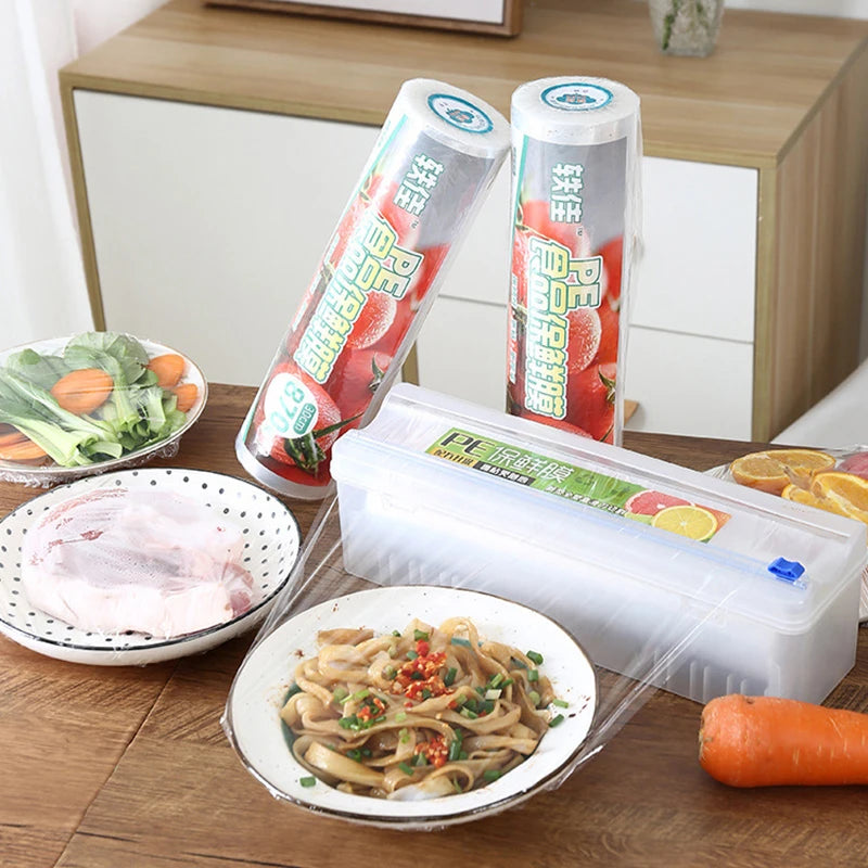Cling Film Roll Holder Food Pe Wrap Cutter