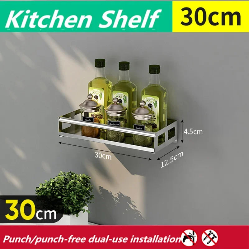 Multi-Purpose Organizer Wall Mount Spice Rack Shelf Bracket