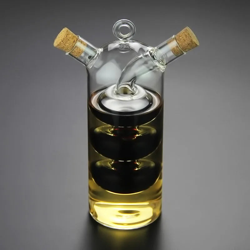 Double Glass Oiler Dual-Purpose Glass Bottle Lecythus Vinegar