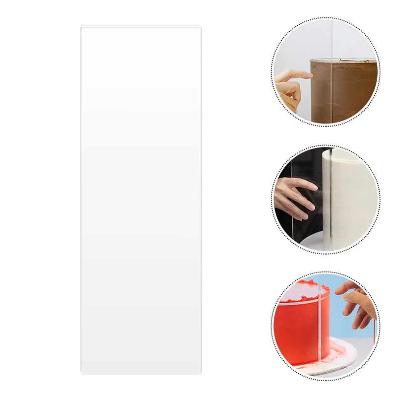 Transparent Cream Scraper Cake Making Scraper Rectangular Acrylic