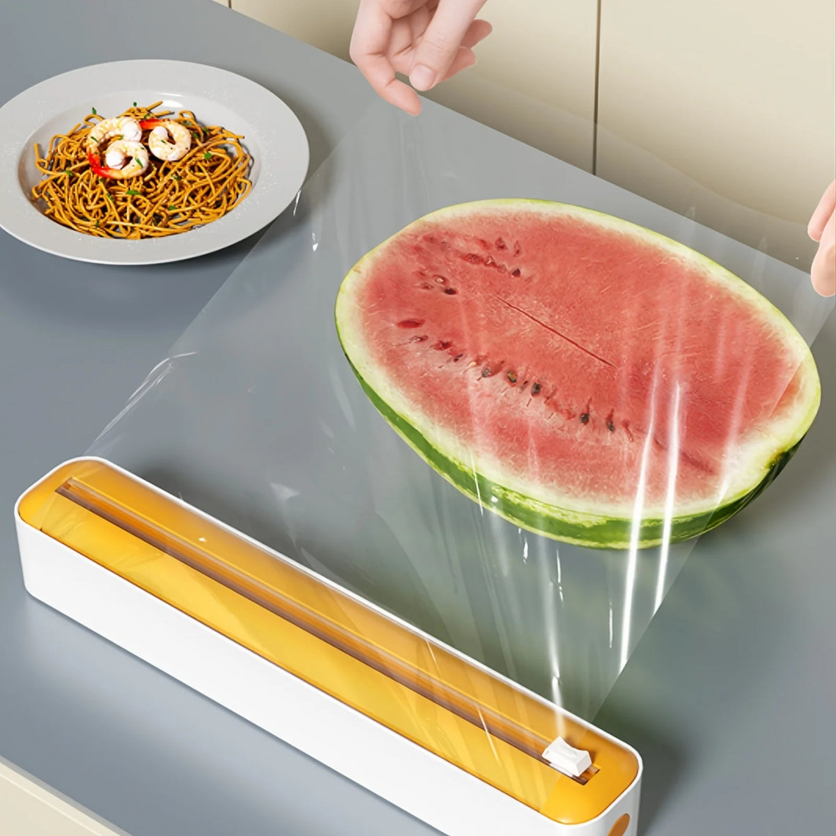 2-In-1 Plastic Wrap & Foil Dispenser Slide Cutter