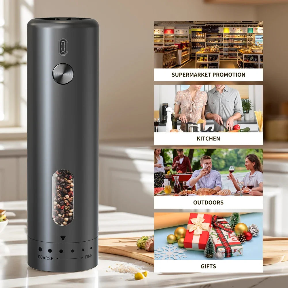 Rechargeable Electric Salt Pepper Grinder Adjustable Coarseness