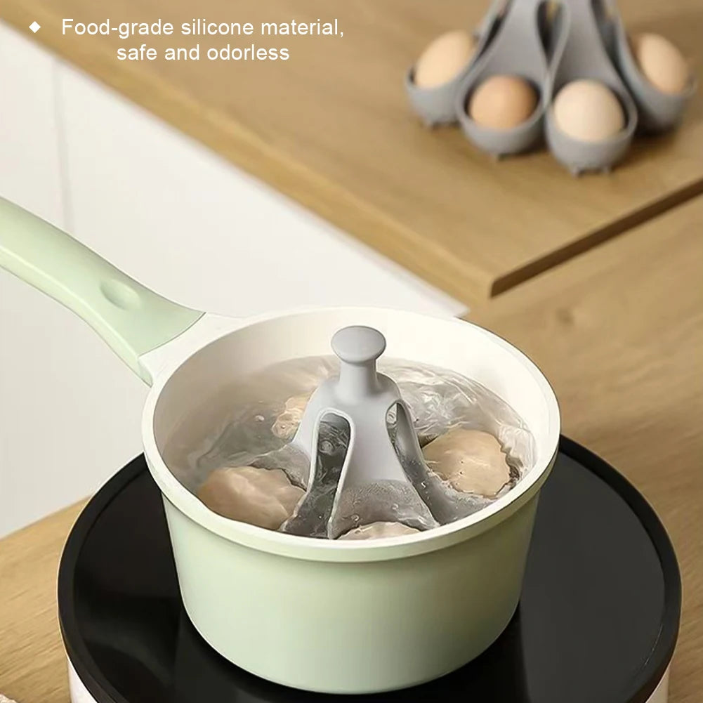 1pc 4/6 Egg Holder High-Temperature Resistant Silicone Egg