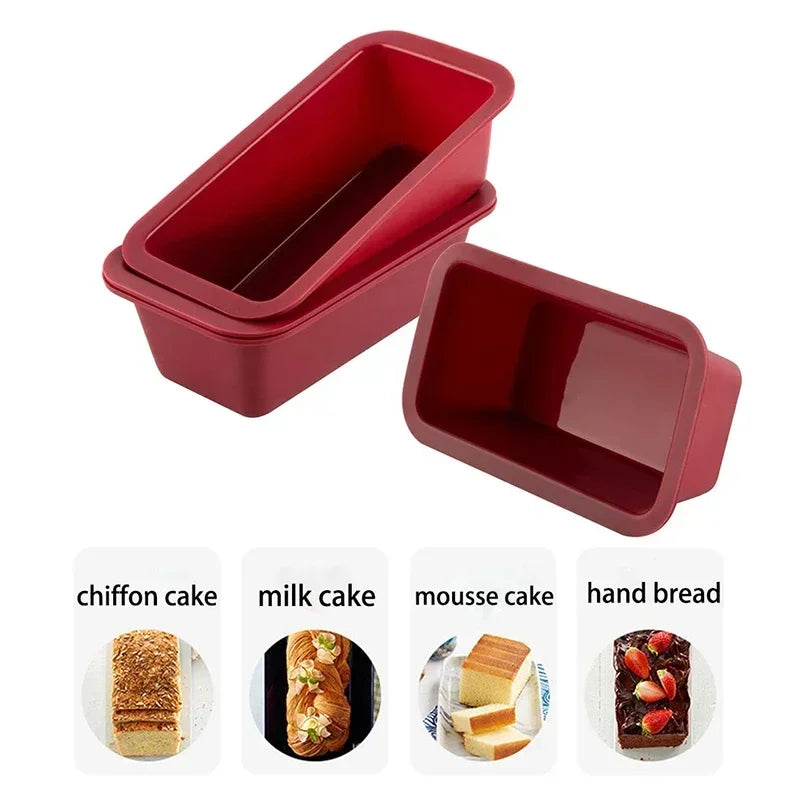 Silicone Baking Molds Nonstick Rectangle Cake Pans Mini