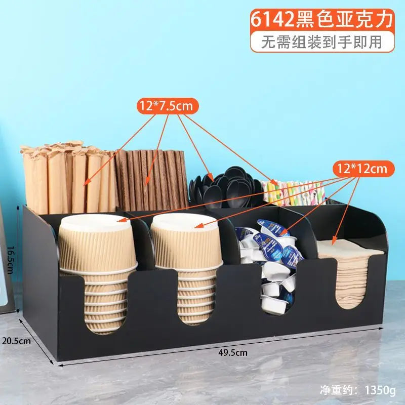 Creative Coffee Shop Bar Paper Cup Straw Storage