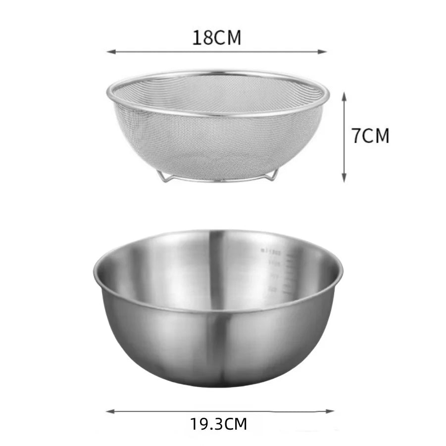 1-3 Stainless Steel Bowl Scale Cooking Baking Food