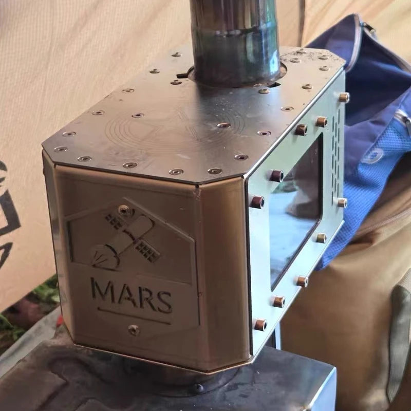 Camping Firewood Stove Anti Spark Mars Heating Chimney