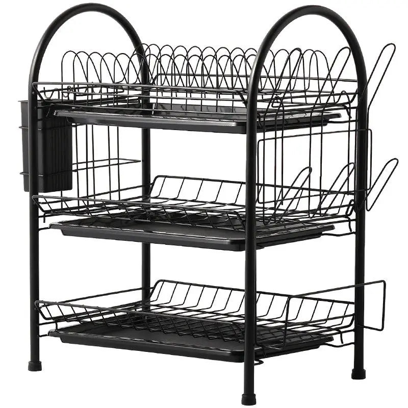 Dish Drying Rack Adjustable Stainless Steel Tier Plates