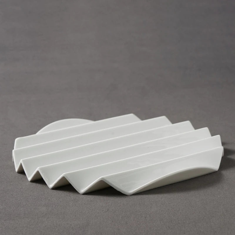 Ceramic Partition Dessert Plate Dish-Setting Of Supramolecular